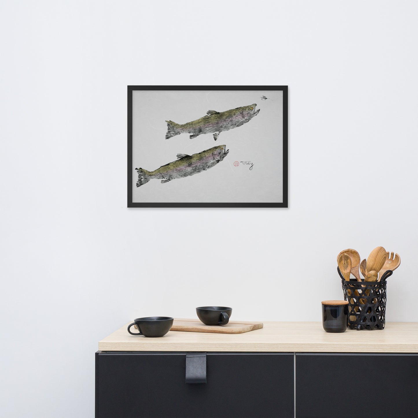 Steel Head Pursuit - Framed Matte Print