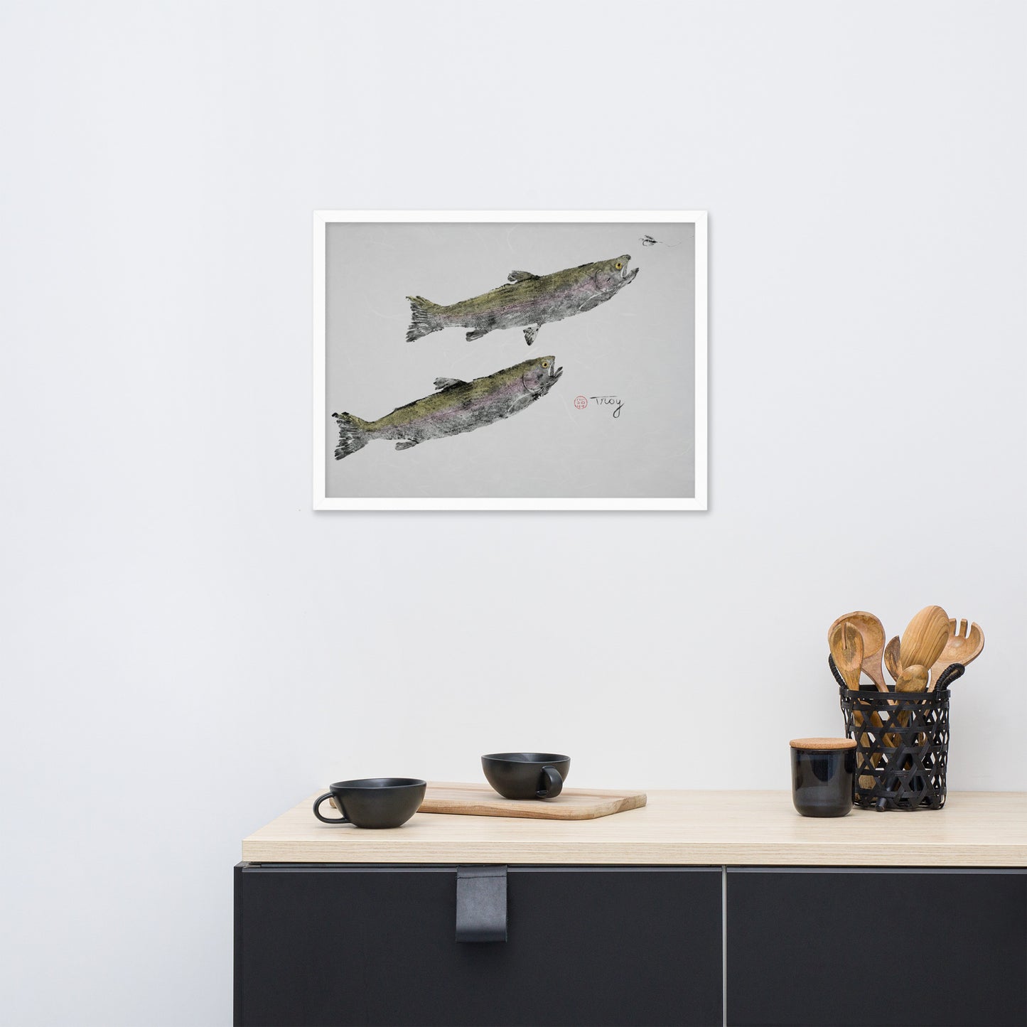 Steel Head Pursuit - Framed Matte Print